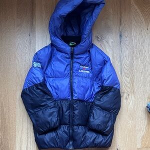 Mon Coeur Blue and Black Puffer Jacket